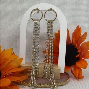 Elegant Gold and Silver Tassel Earrings